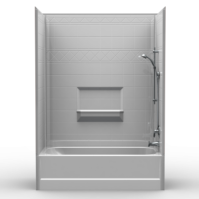 4LDTS6030-400x400.png Remodeler Tub/Shower - Four Piece 60x32 - Diamond Tile Look