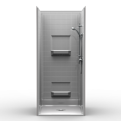 4LRS3636B5T-400x400.png Barrier Free Shower - Four piece 36x36 - Real Tile Look