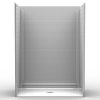 Barrier Free Shower - Five Piece 60x30 - Subway Tile Look - Flat Back Wall