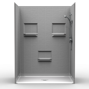 5LES6036B75B-300x300.png Barrier Free Shower - Five piece 60x36 - 8 inch Tile Look