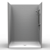 Barrier Free Shower - Five piece 60x48 - 8 inch Tile Look