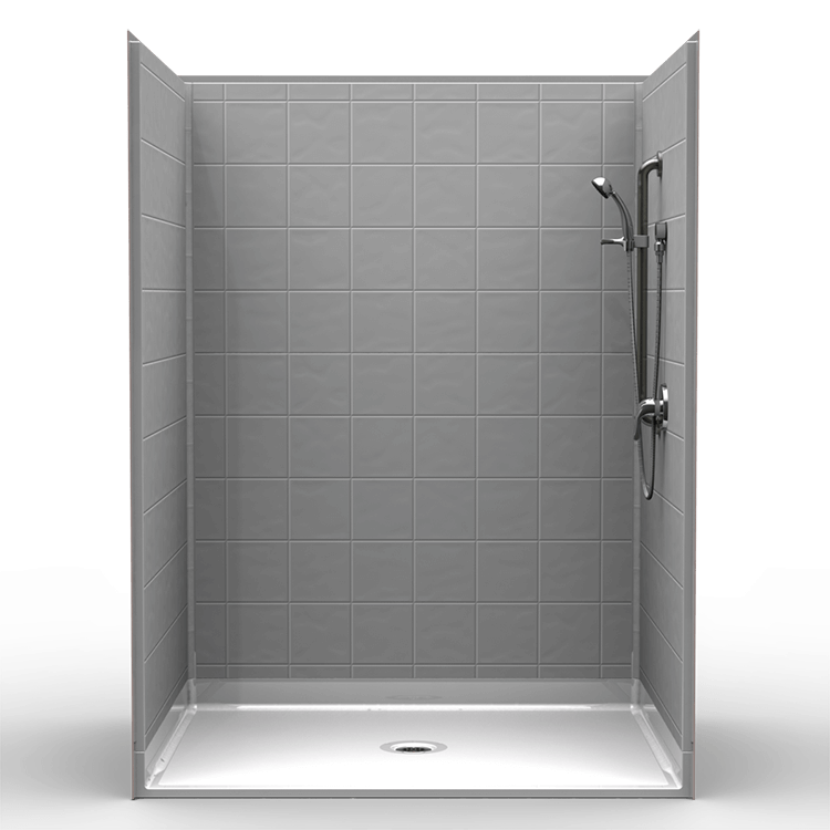 5LES6048FB1B.V2.ii_.png Barrier Free Shower - Five piece 60x48 - 8 inch Tile Look