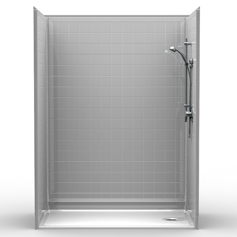 5LRS6034FBE75.jpg Barrier Free Shower - Five piece 60x32 - Real Tile Look