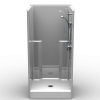 Curbed Shower - One Piece 36x36 - 6" curb - Smooth Wall Look
