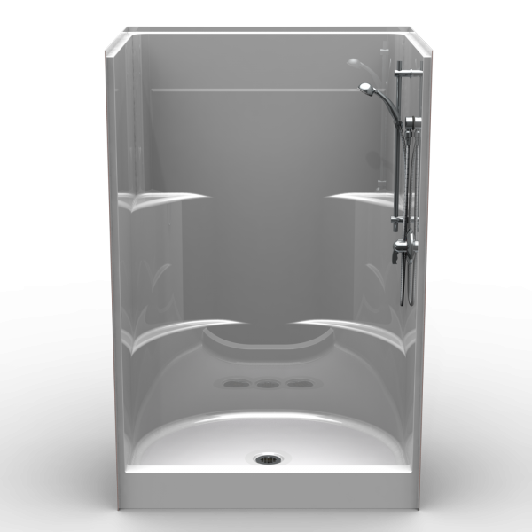 SS4834FRCP-600x600.png Curbed Shower - One Piece 48x34 - 6" curb - Smooth Wall Look